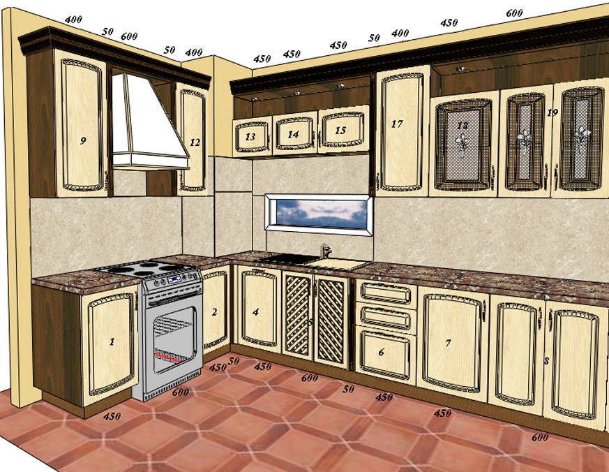 Заказать дизайн проект кухни